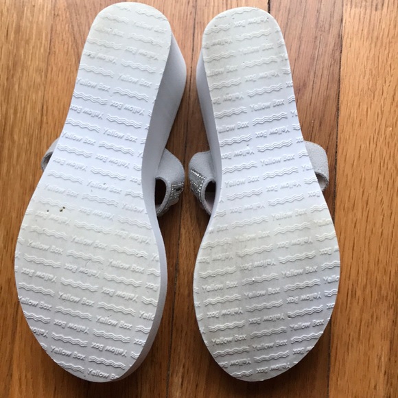 Yellow Box Rhinestone wedge flip flops - great! - Picture 4 of 8